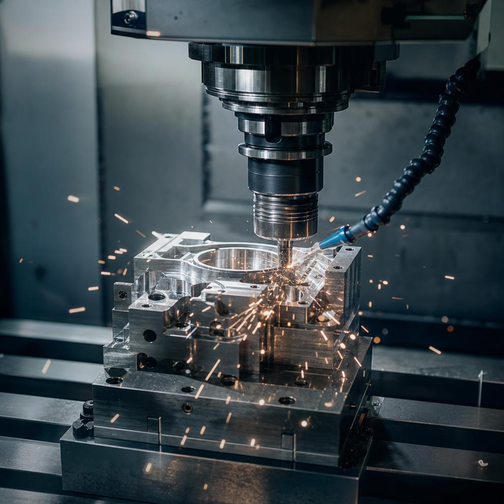 Illustrative view of precision CNC machining